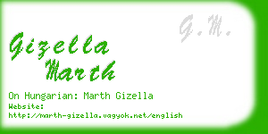 gizella marth business card